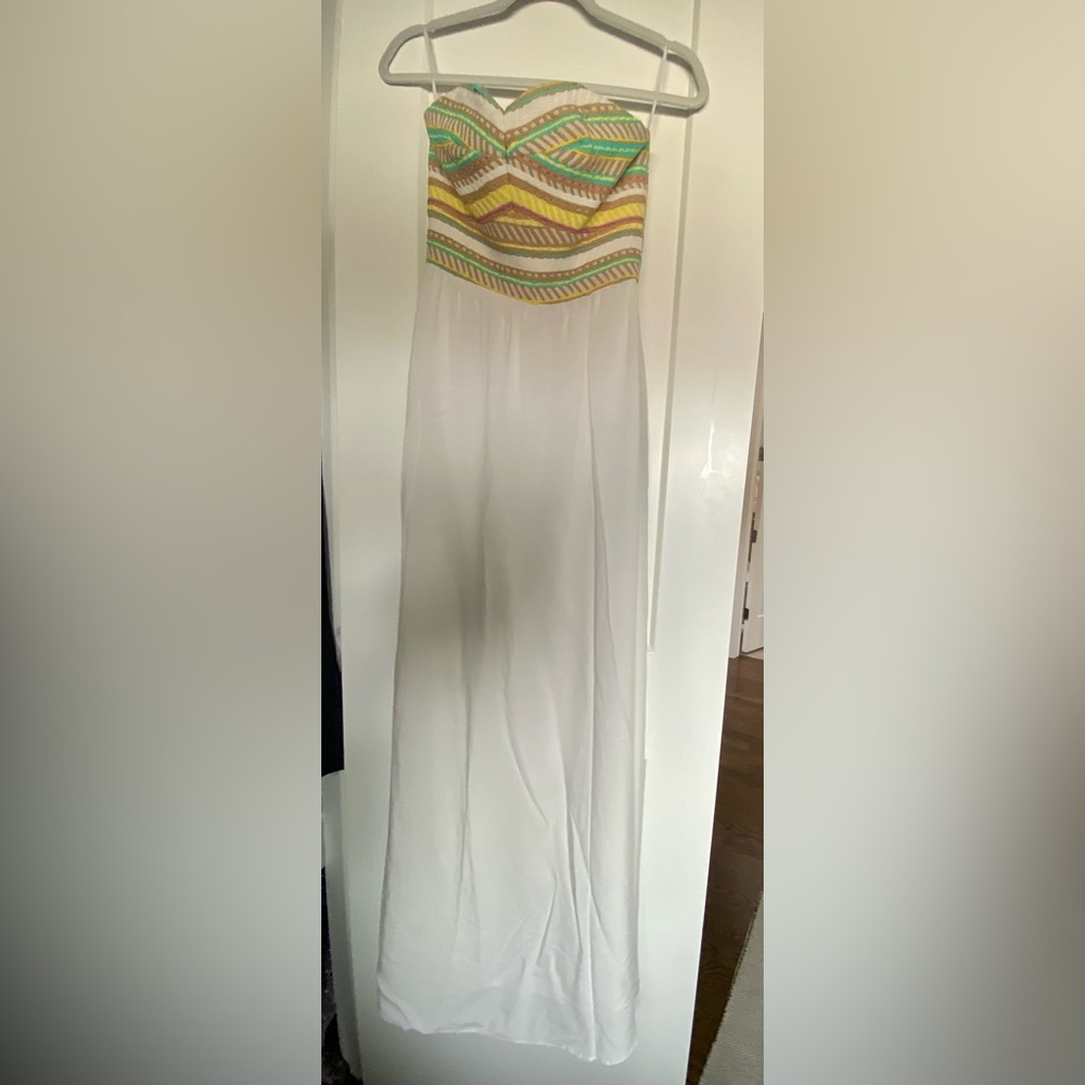 Strapless long summer dress